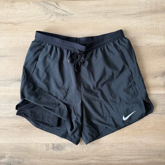 Nike Black Dri-FIT Lined Running Shorts Zip Pocket - Small - Picture 11 of 12